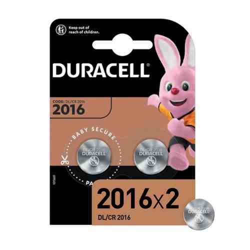 Батарейка DURACELL CR2016 блистер 2 шт арт. 1001245284