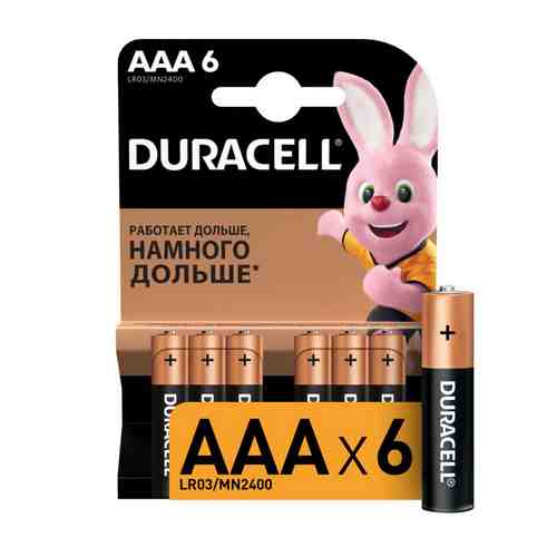 Батарейка DURACELL LR03-6BL BASIC блистер 6 шт арт. 1001174899