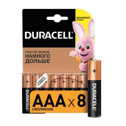 Батарейка DURACELL LR03-8BL BASIC блистер 8 шт арт. 1001174898