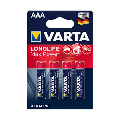 Батарейка VARTA LONGLIFE MAX POWER AAA блистер 4шт арт. 1001172638