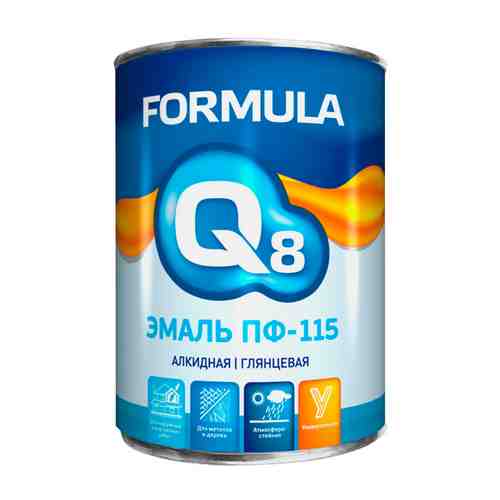 Эмаль ПФ-115 Formula Q8 черная 0,9кг, арт.ЭК000127370 арт. 1001091618