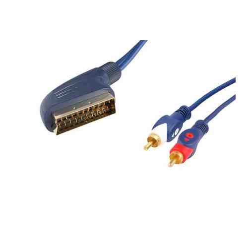 Кабель Scart-2RCA Plug GODIGITAL 1115-1 1,0м син. арт. 1000812962