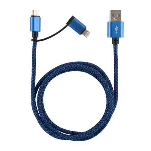 Кабель USB 2.0-lightning-micro USB ENERGY ET-06 1,0м синий арт. 1001412127