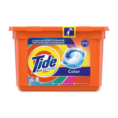 Капсулы для стирки TIDE Color 15х24,8г арт. 1001306724