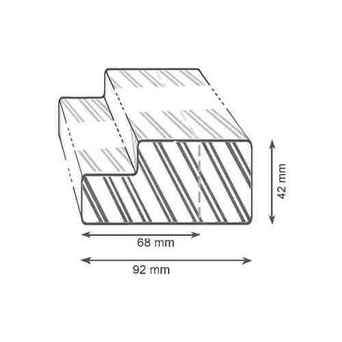 Коробка дверная JELD-WEN N601 М7, прозрачный лак, петли, уплотнитель арт. 1000757563