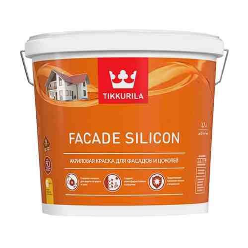 Краска акриловая фасадная TIKKURILA Facade Silicon база А 2,7л белая, арт.700011474 арт. 1001275311