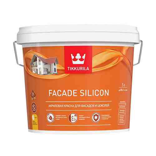 Краска акриловая фасадная TIKKURILA Facade Silicon база А 5л белая, арт.700011475 арт. 1001275312