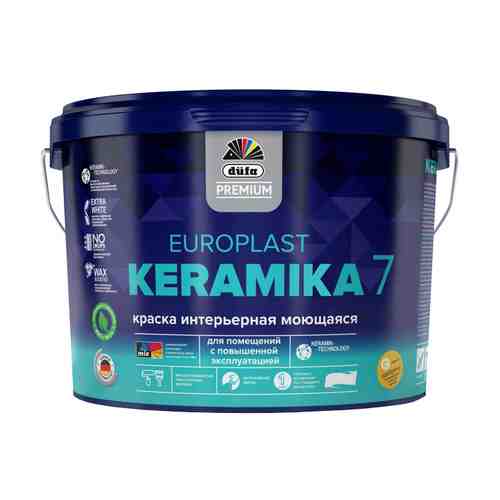 Краска в/д DUFA Premium EuroPlast Keramika 7 база 1 для стен и потолков 2,5л белая, арт.МП00-006965 арт. 1001340193