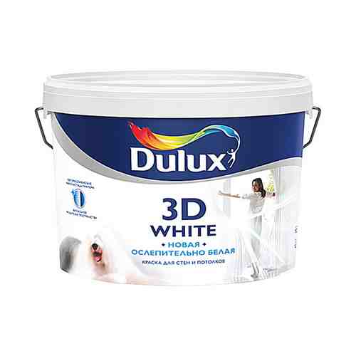 Краска в/д DULUX 3D White BW матовая 10л, арт.SH000369 арт. 1001003829