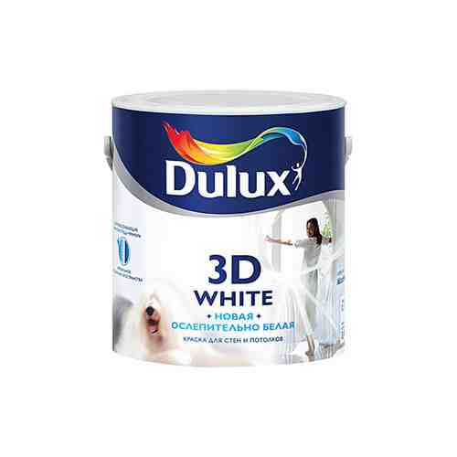 Краска в/д DULUX 3D White BW матовая 2,5л, арт.SH000367 арт. 1001003827