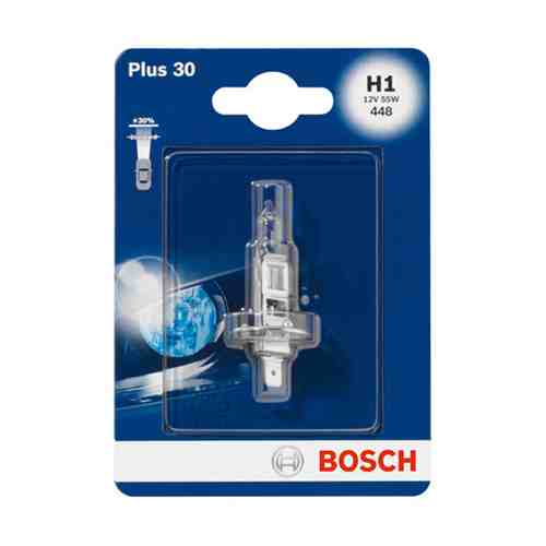 Лампа BOSCH H1 12В 55Вт PLUS 30% 1шт арт. 1001154334