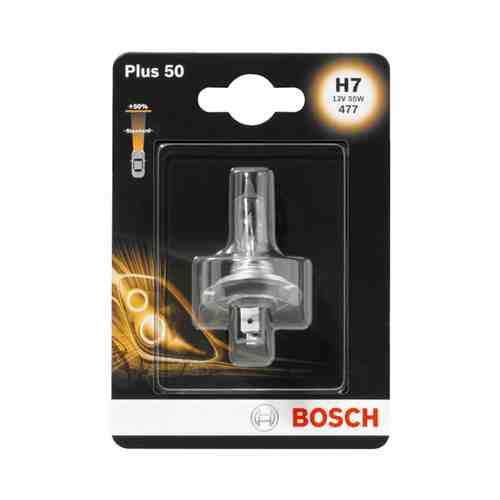 Лампа BOSCH H7 12В 55Вт Plus 50% арт. 1001227664