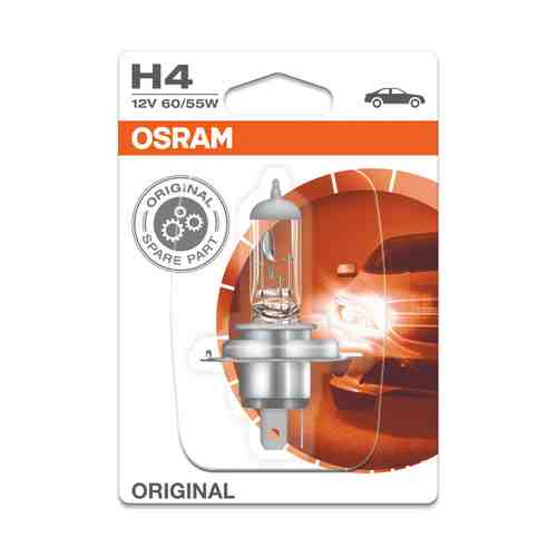 Лампа OSRAM H4 12В 60/55Вт P43T 1шт арт. 1001217724