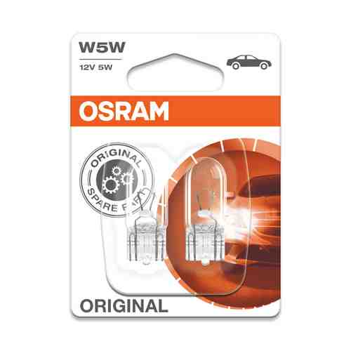 Лампа OSRAM W5W 12В 5Вт Вт2.1X9.5d 2шт арт. 1001217729