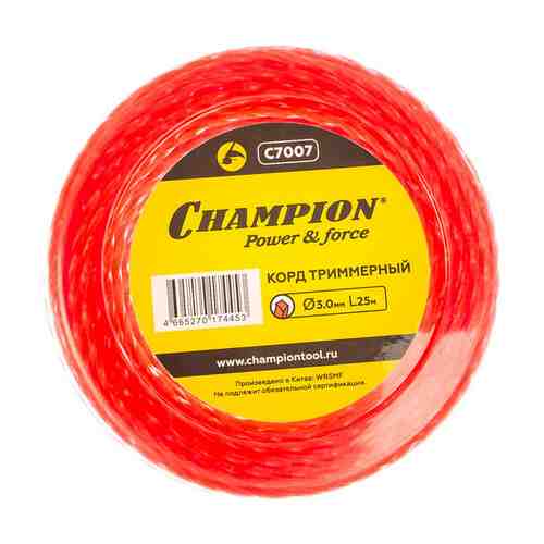 Леска для триммеров CHAMPION Twisted Square 3мм 25м витой квадрат арт. 1001429403