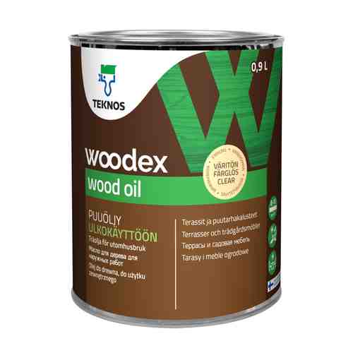 Масло для дерева ТEKNOS Woodex Wood Oil 0,9л бесцветное, арт.ЭК000129666 арт. 1001174474