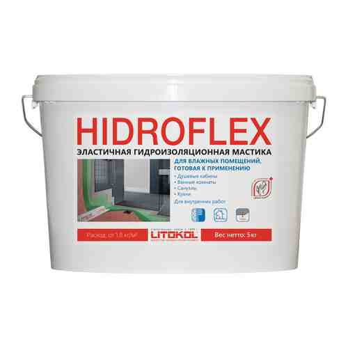 Мембрана гидроизоляционная LITOKOL Hidroflex 5кг, арт.HDFX/5 арт. 1001198146