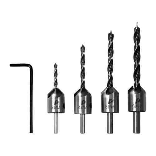 Набор свёрл с зенкером ПРАКТИКА 4шт арт. 1001438460