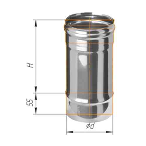 Переходник для соединения дымохода к печи П115-М120 мм AISI 430 арт. 1001398521