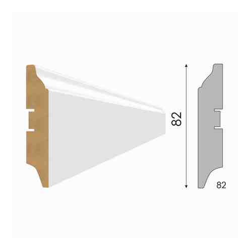 Плинтус МДФ STELLA 82 2000х82х16мм белый под покраску арт. 1001406623