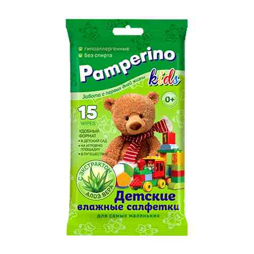 Салфетки влажные PAMPERINO Kids Алоэ вера 15шт детские арт. 1000522823