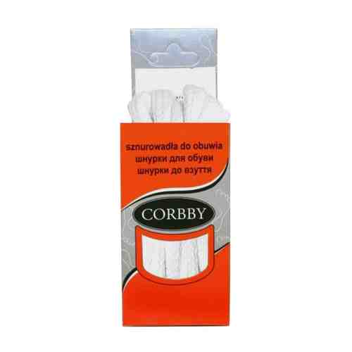 Шнурки CORBBY 90см хлопок плоские белые арт. 1001279341