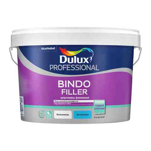 Шпатлевка готовая DULUX Bindo Filler финишная 5кг арт. 1001263329