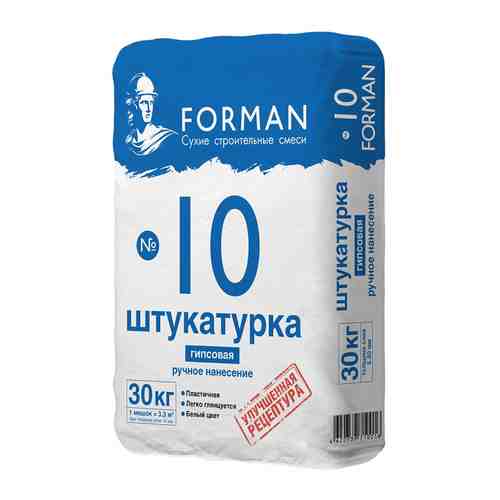 Штукатурка гипсовая FORMAN 10 30кг, арт.Н0000011889 арт. 1001259399