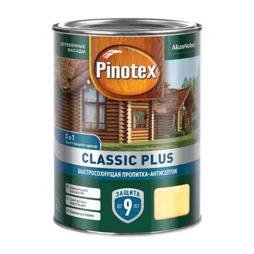 Средство деревозащитное PINOTEX Classic Plus 0,9л сосна, арт.5479954 арт. 1001322656